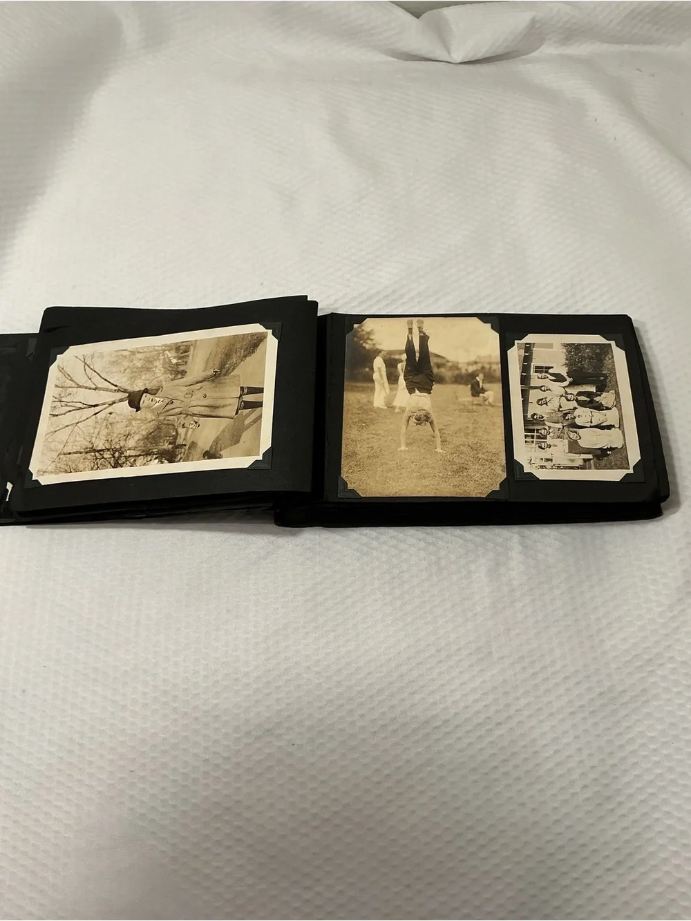 Vintage Black Photo Album with Black Pages